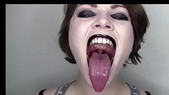 Wet tongue mouth lips fetish