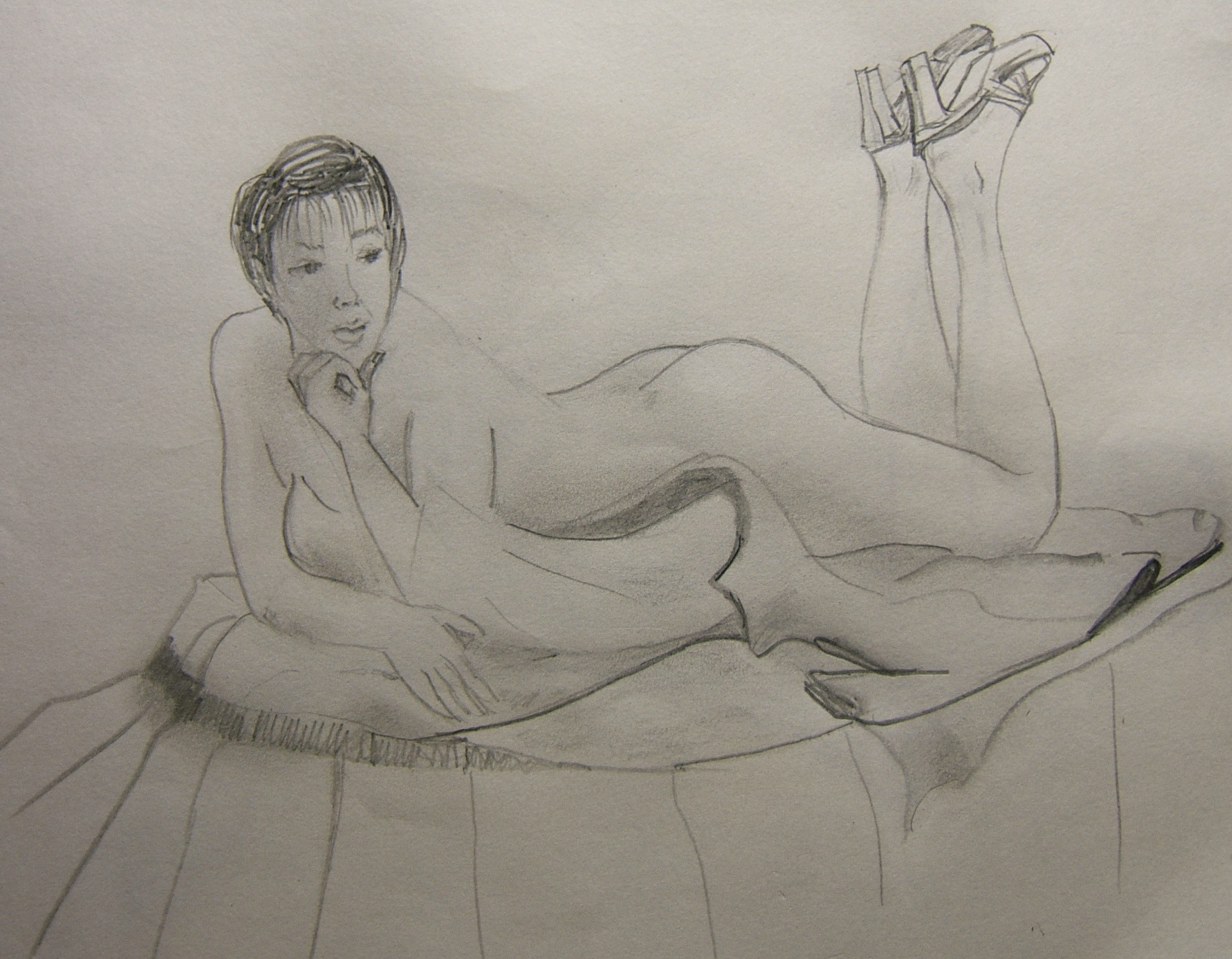 Naked girl drawings