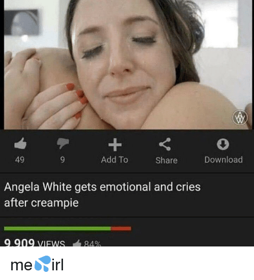 Angela white gets emotional cries