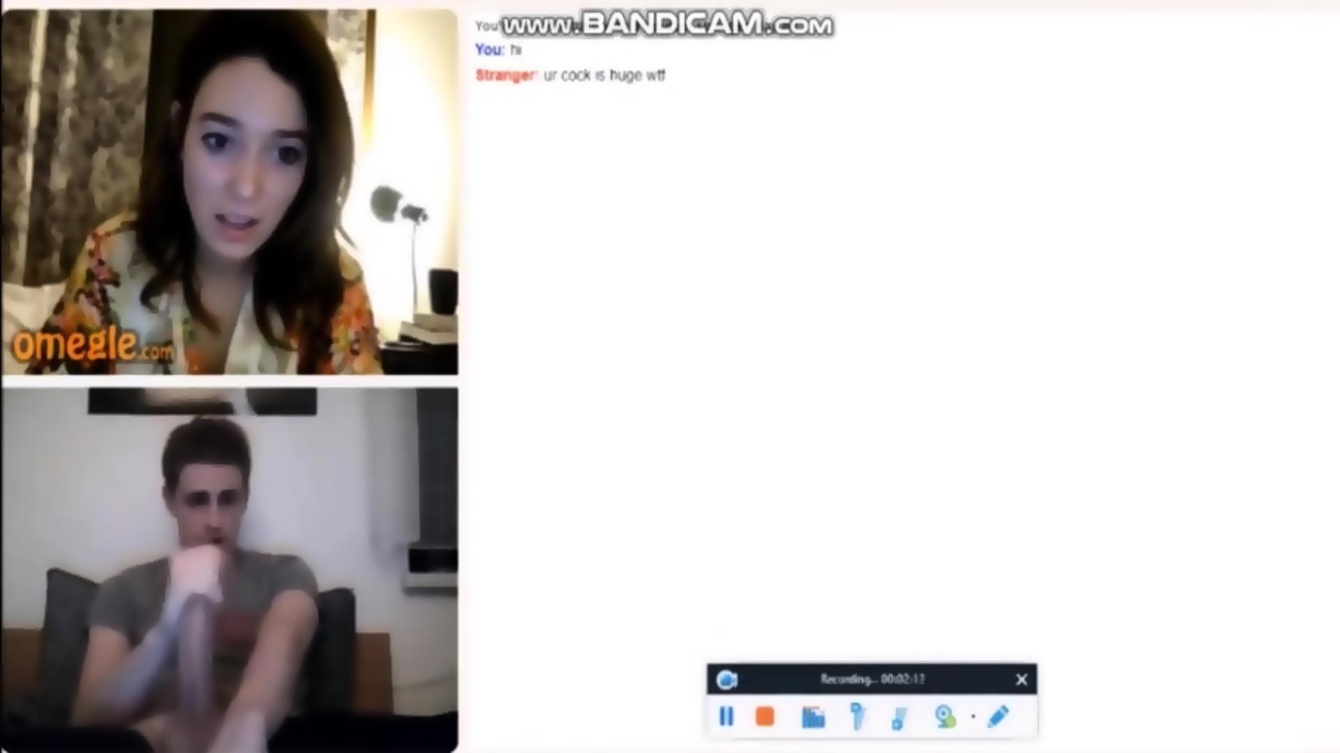 2 Girls watch me Cum on Webcam Omegle Chatroulette.
