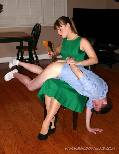 best of Leg spank her Over husband