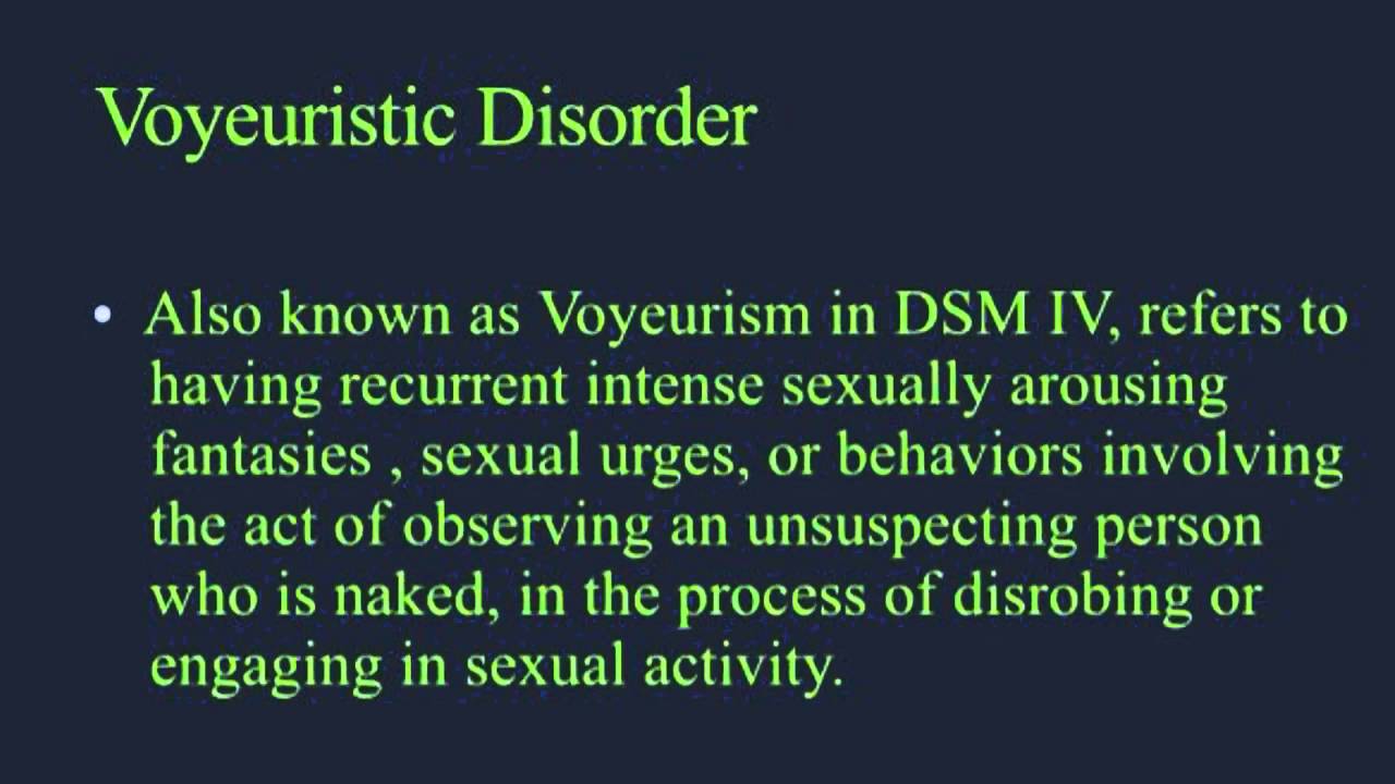 Causes of voyeurism