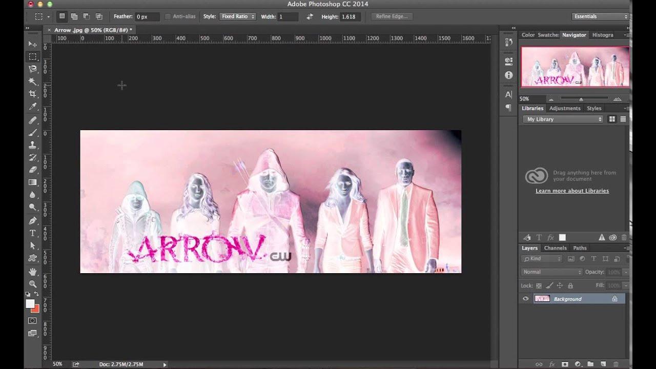 Adobe photoshop tutorial image negative strip effect