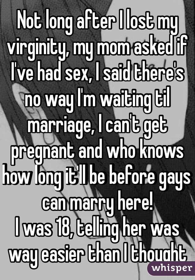 Lost her virginity to a mom