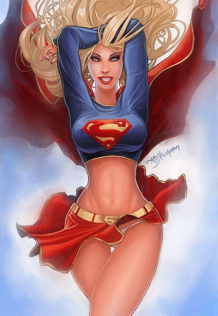Busty supergirl woman