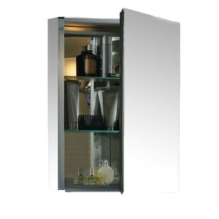 Mirrored wall cabinet with power strip