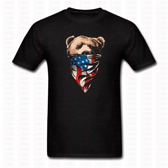 best of T-shirt Bear flag adult with american
