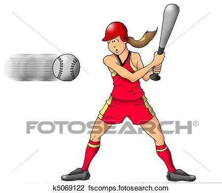 best of Swinging bat Girl a baseball
