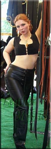 Leather fetish model
