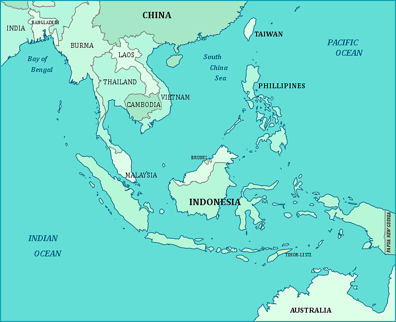 Asian map southeast