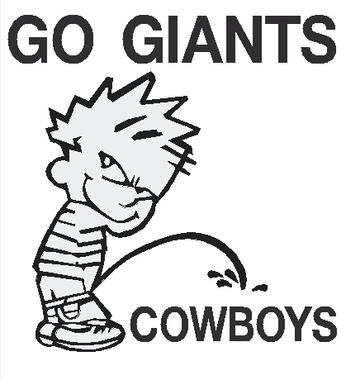 Giants pissing on cowboys