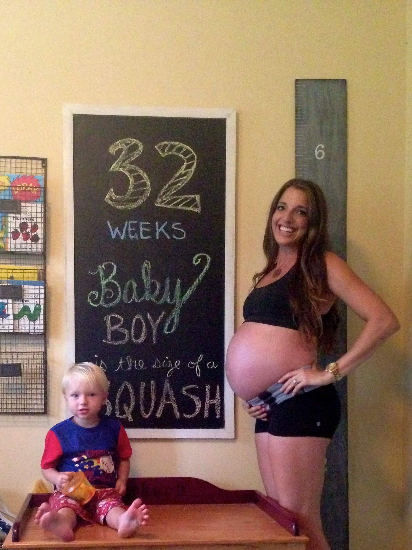 32 Weeks pregnant belly