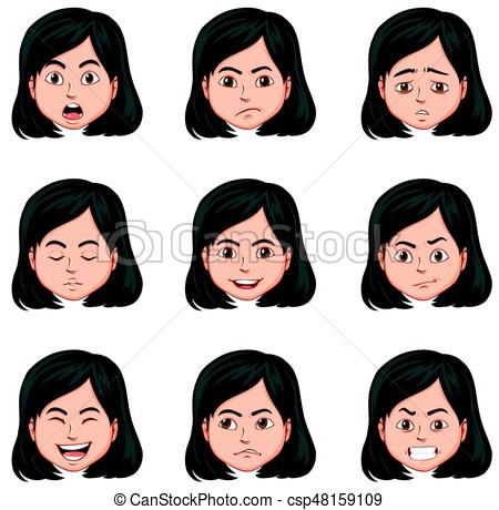 Different expression facial picture