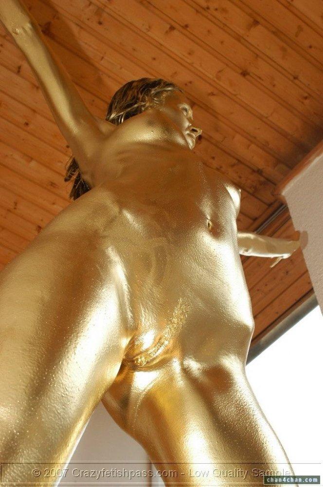 Golden body painted nudes
