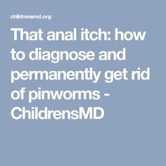 Anal itch diagnose