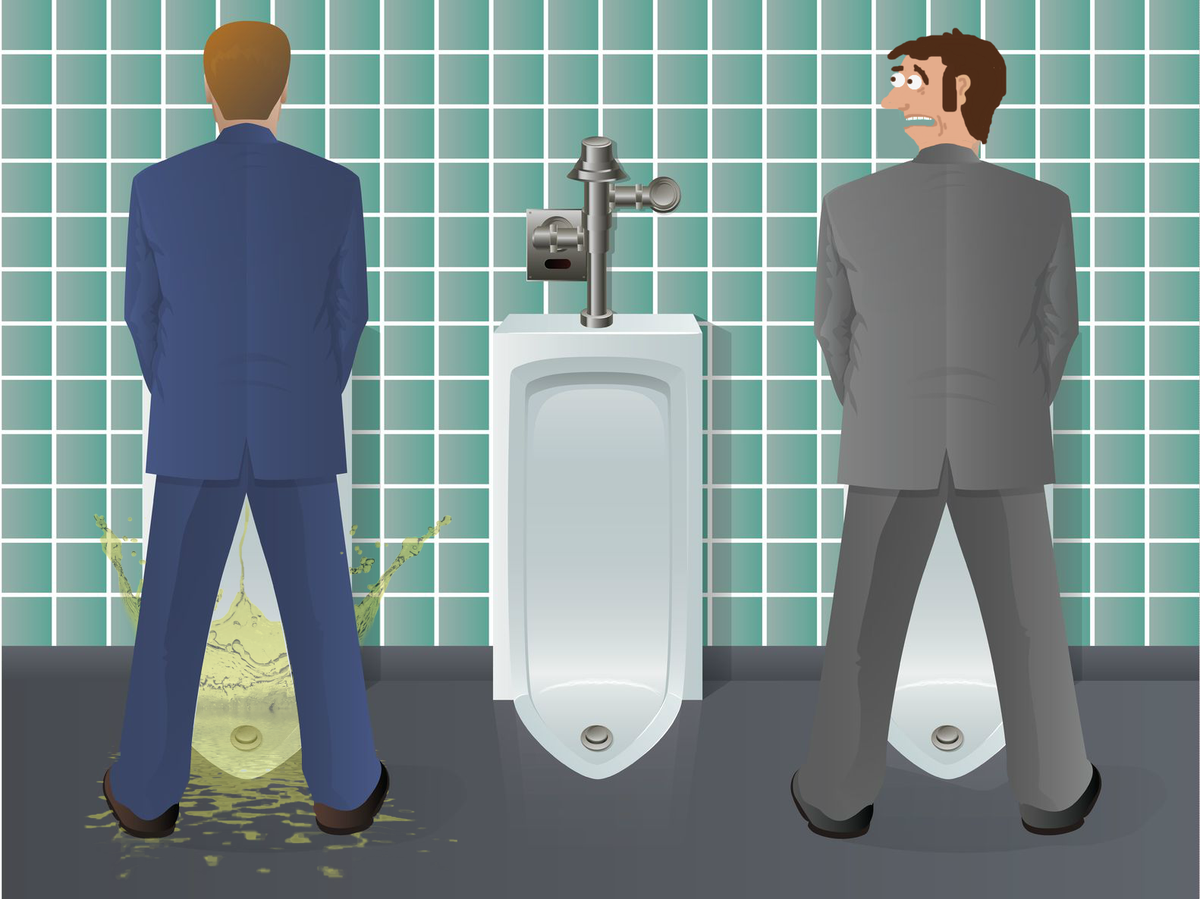 best of In Old toilet the peeing men