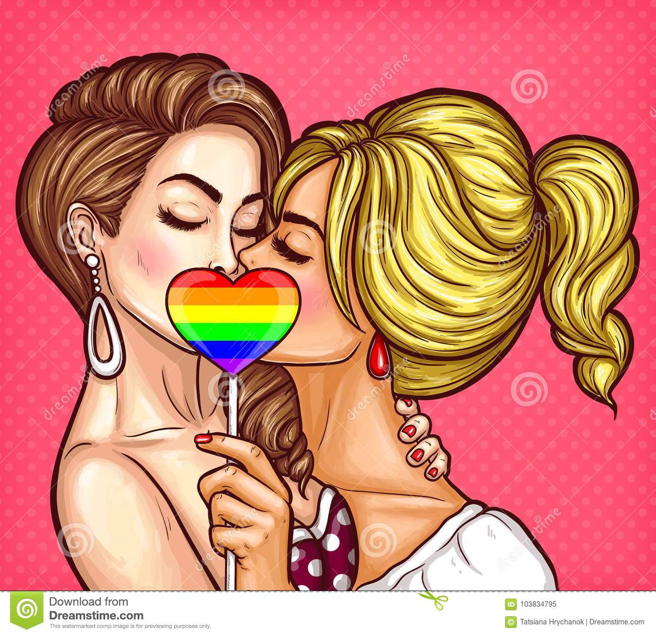 Lesbian couple art
