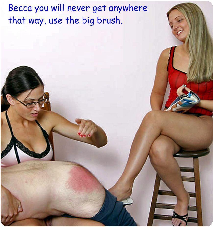 Wife spanks hubby in front image image