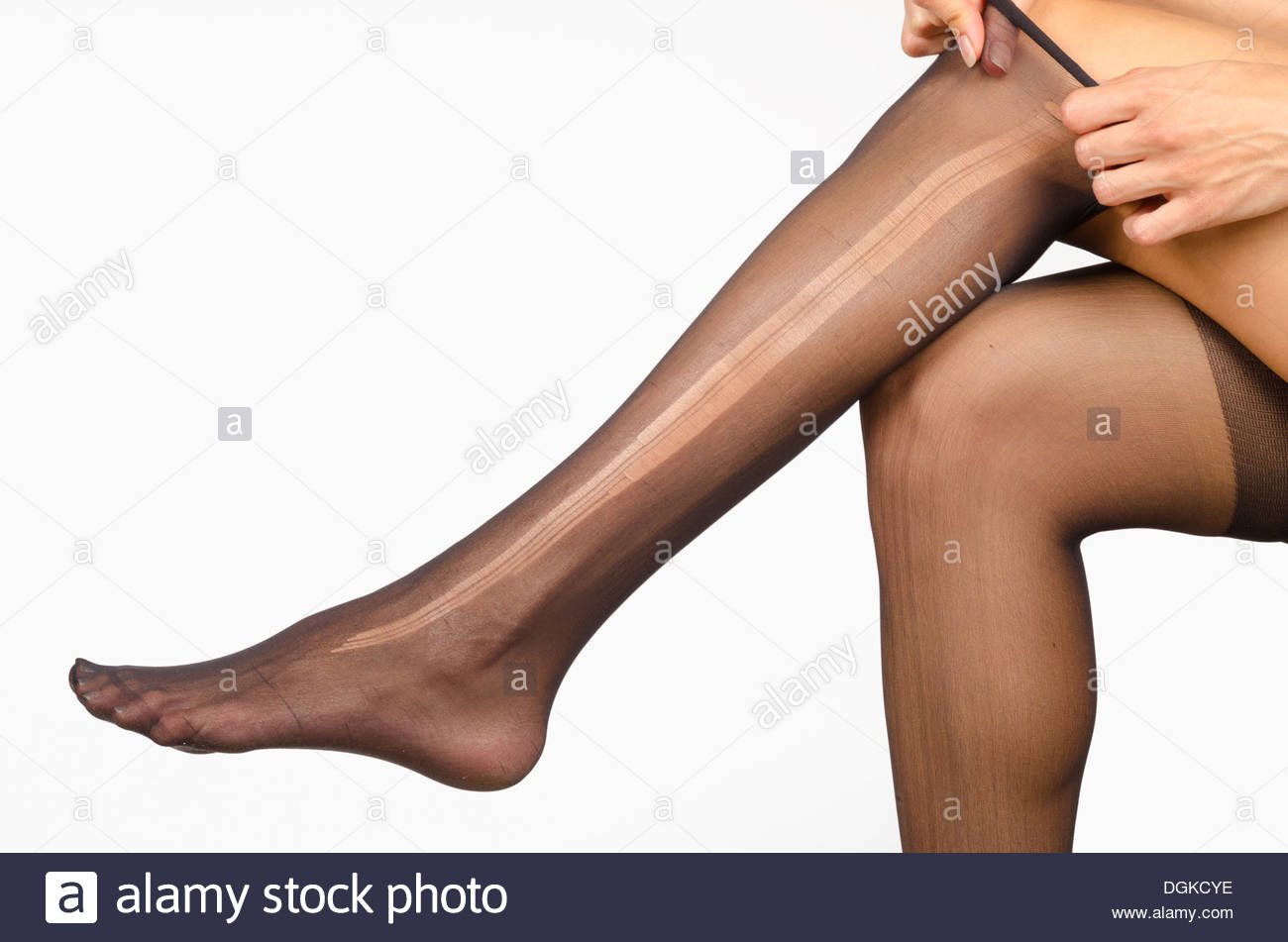 Artistic ripping pantyhose