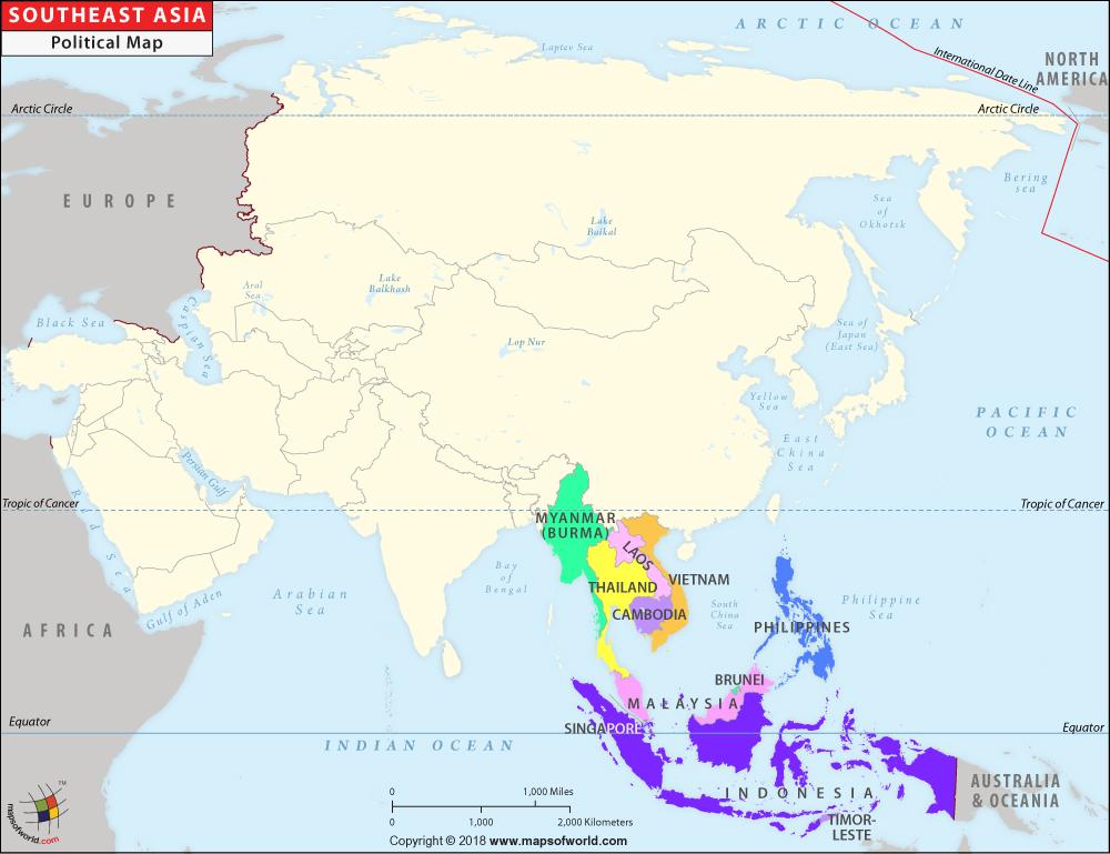best of Map southeast Asian