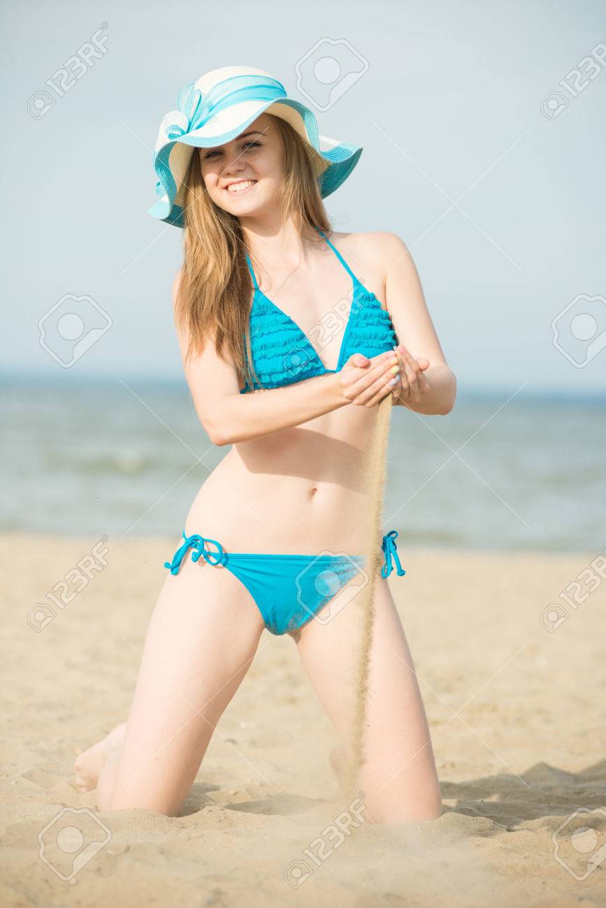 Bikini in lady young
