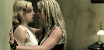 best of Lesbian kiss spears Britney