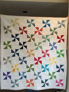 best of Pattern Moda quilt strip three windmill