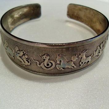 Copper cuff bracelet asian style