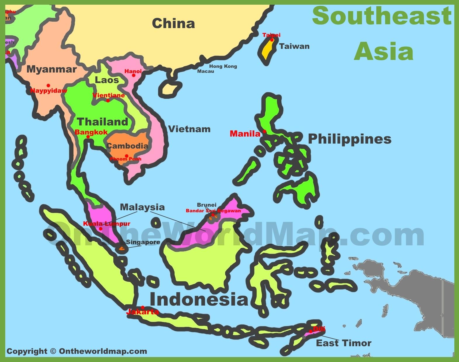 best of Map southeast Asian