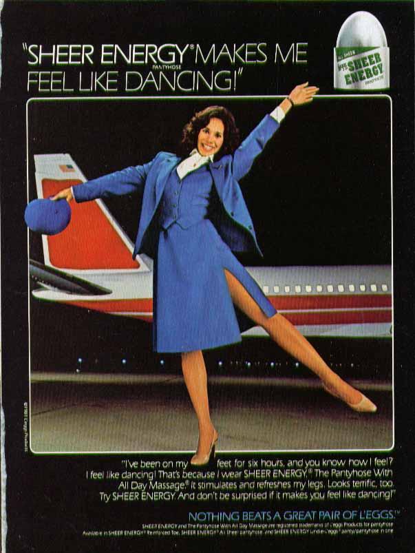 Pantyhose ads for sheer energy
