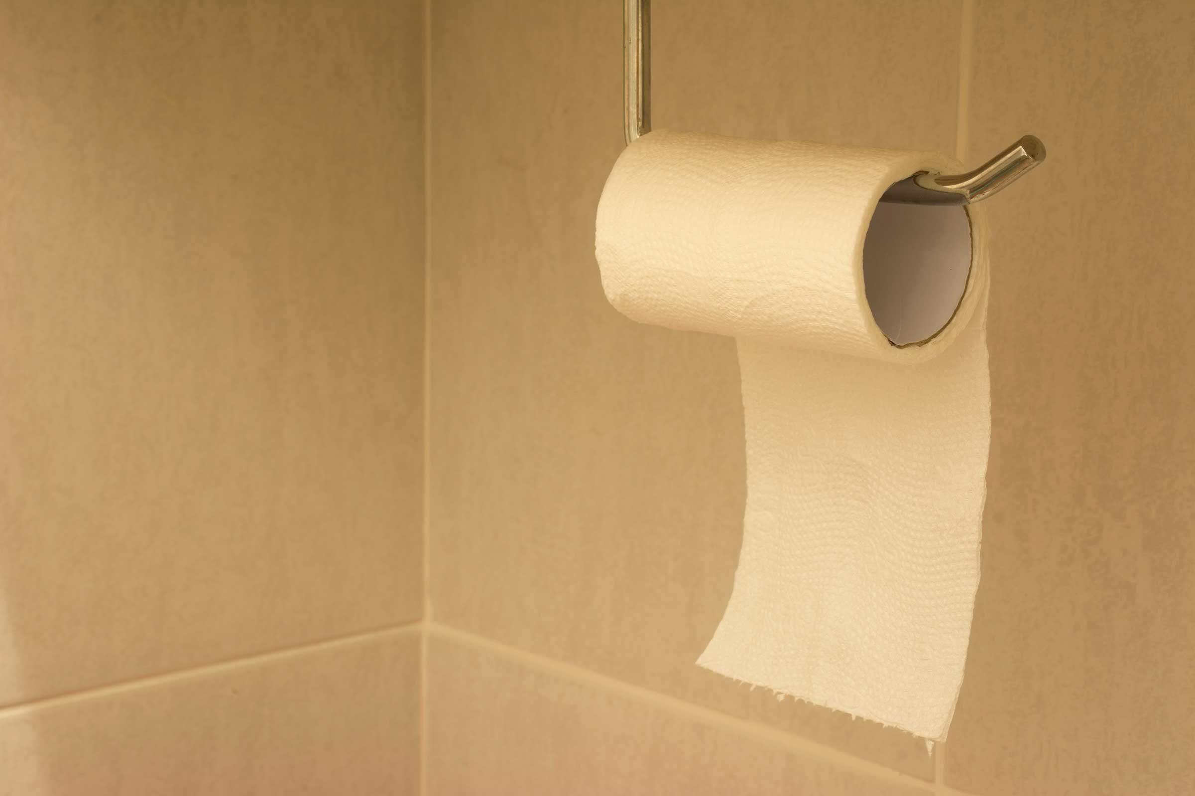 Toilet paper up anus